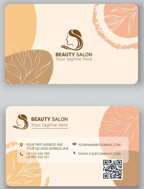 کارت ویزیت سالن زیبایی لایه باز